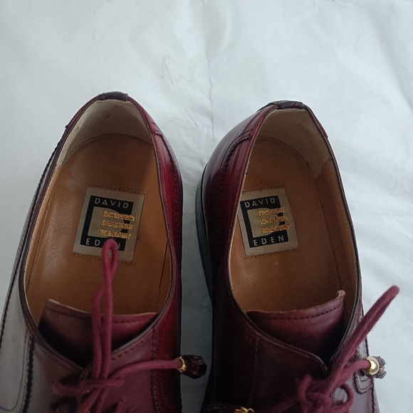 David Eden Crocodile alligator Derby Oxfords men's size 9.5M - Picture 2 of 16